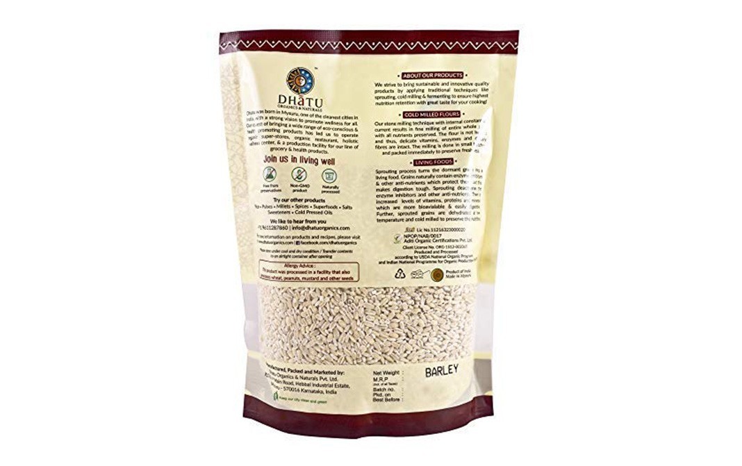 Dhatu Certified Organic Barley    Pack  500 grams